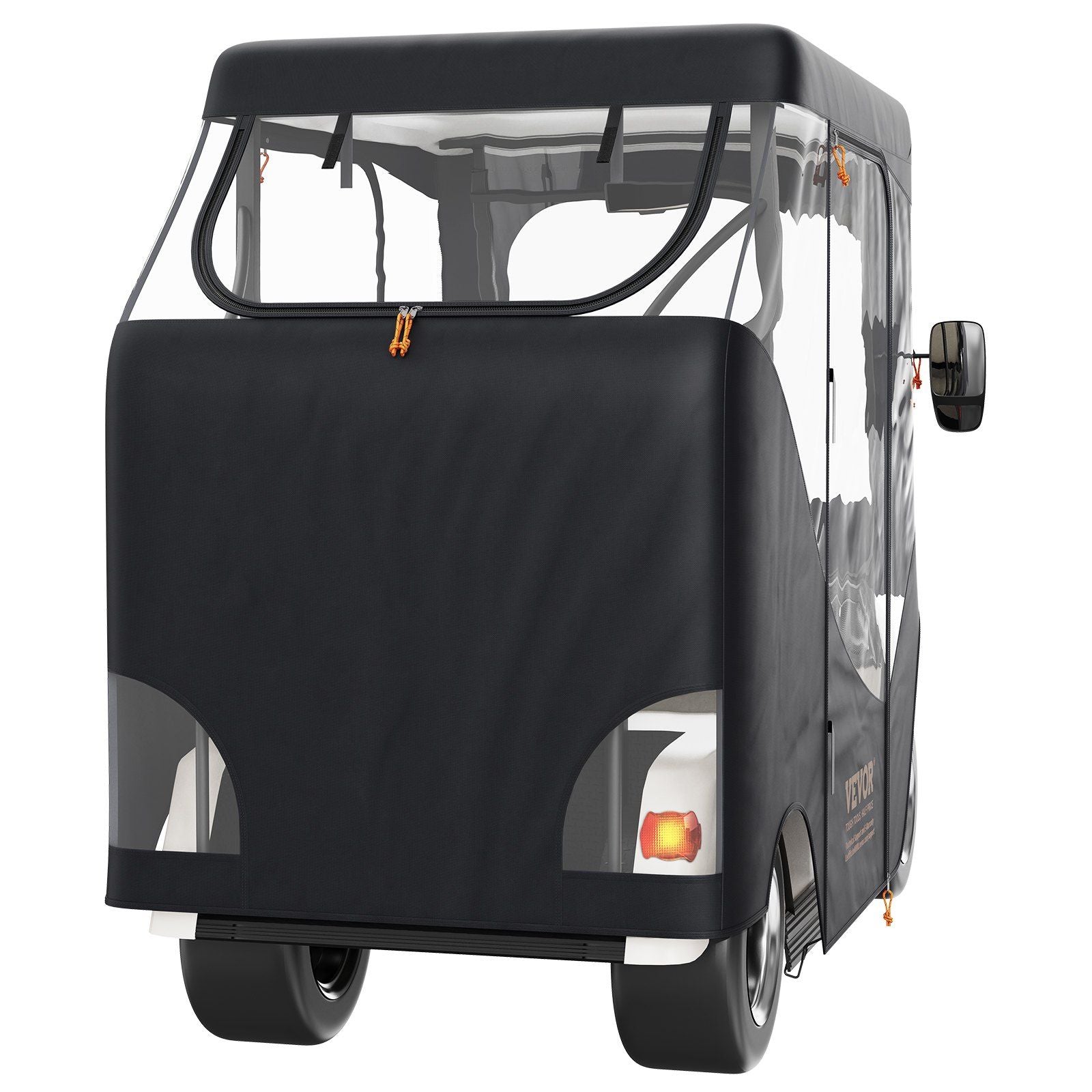 VEVOR Golf Cart Enclosure, 600D Polyester Driving Enclosure with 4-Sided Transparent Windows, 2 Passenger Club Car Covers Universal Fits for Most Brand Carts, Sunproof and Dustproof Outdoor Cart Cover - JM Variety Store